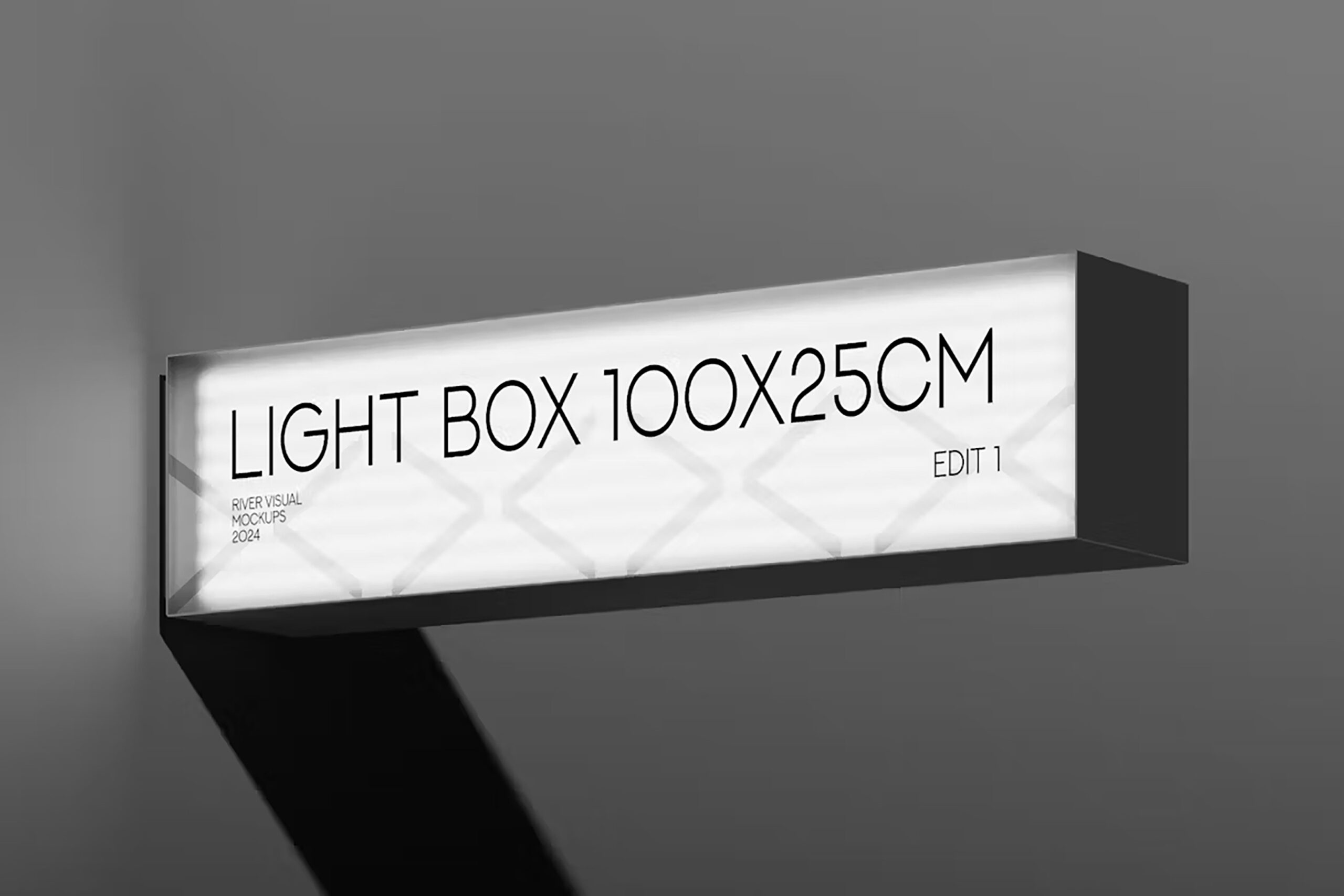 Light box Sign Free Mockup Download
